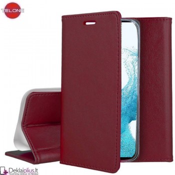 Telone dirbtinos odos dėklas - bordo (Samsung A54 5G)